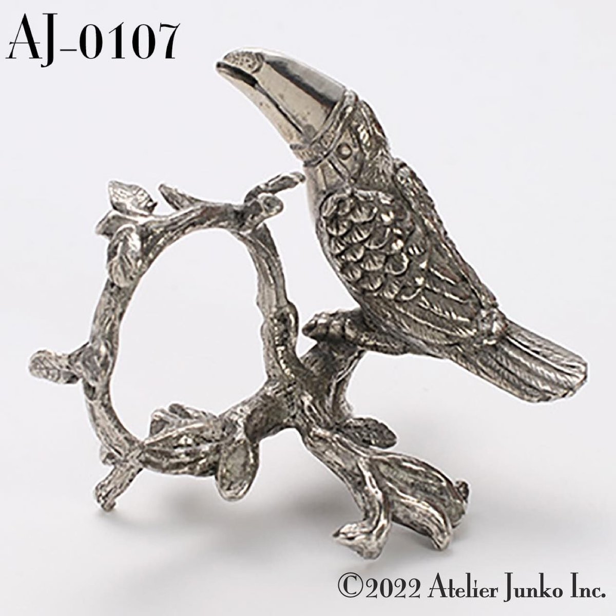 【ALBO】天使と鳥のナプキンリング　2個【純銀】 ALBO】天使と鳥のナプキンリング2個【純銀】