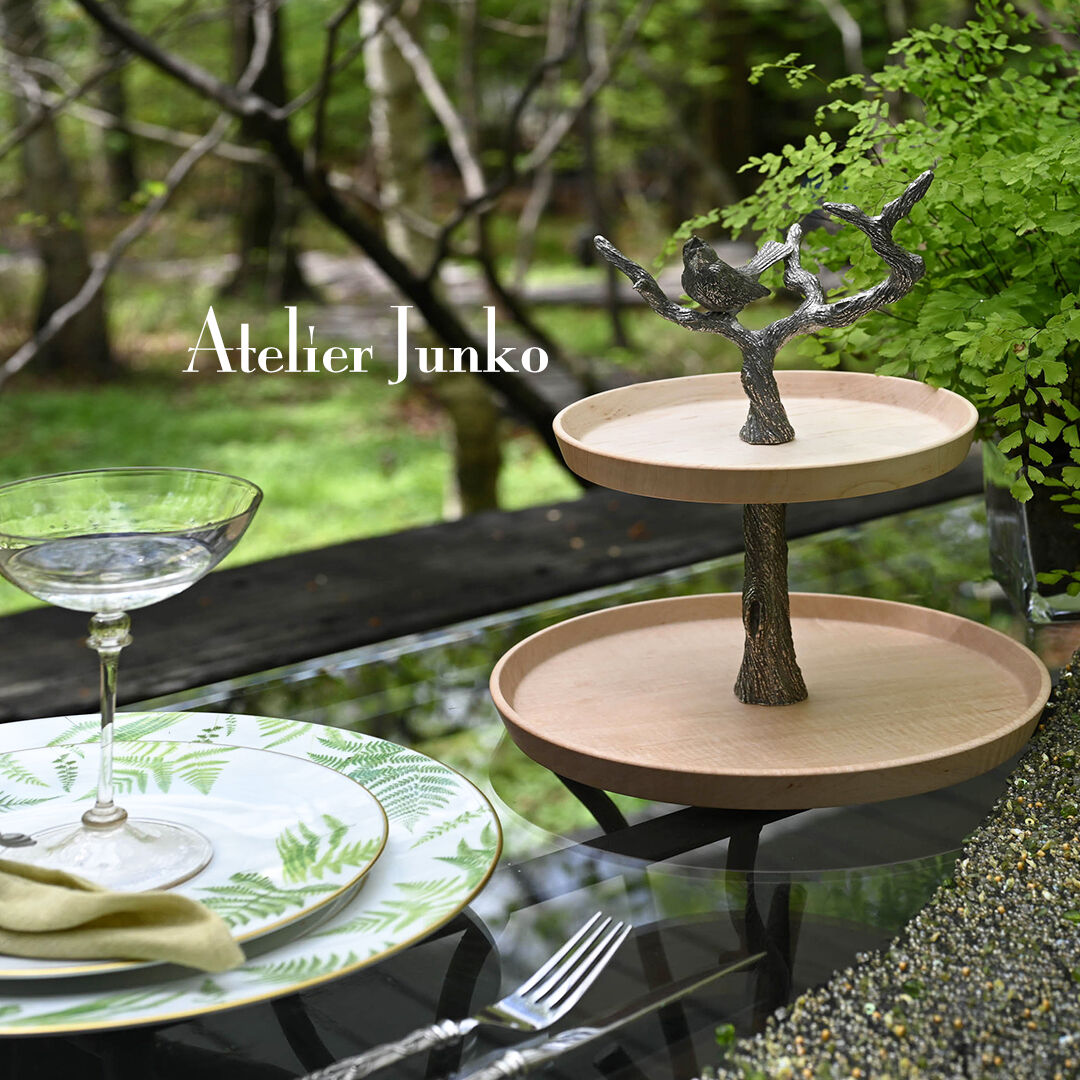2段ケーキスタンド ウッド バード Cake stand wood bird | Atelie