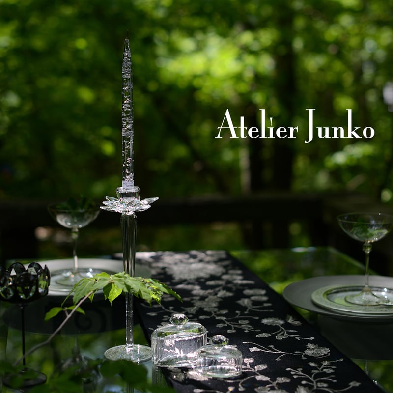 キャンドルスタンド クリスタル フラワー Candle stand crystal flowe