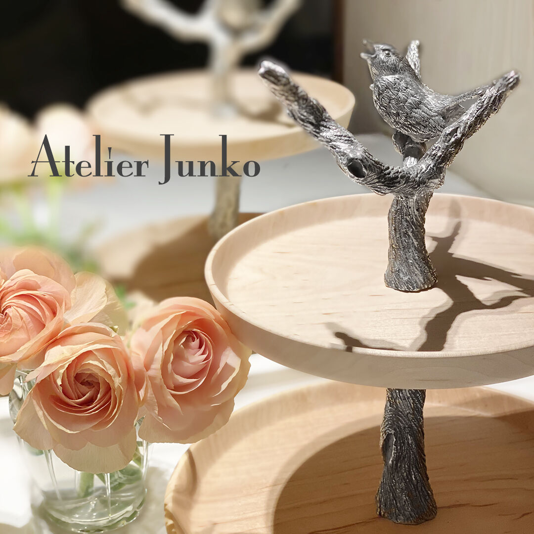 2段ケーキスタンド ウッド バード Cake stand wood bird | Atelie