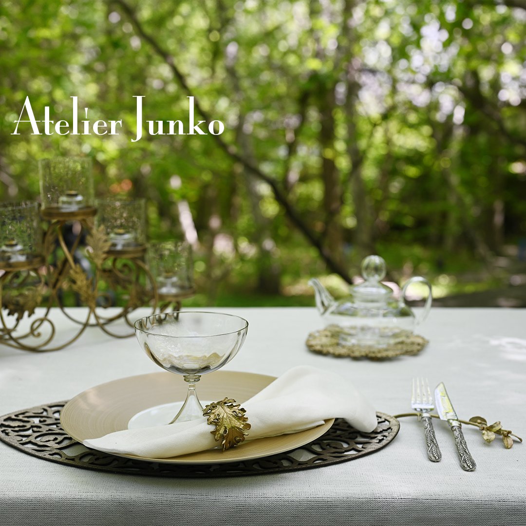 アトリエジュンコ ナイフレスト ティーリーフシルバーペア