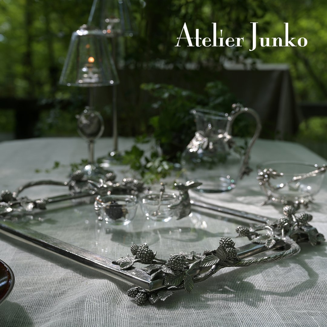 トレー ガラス スクエア ラズベリー Tray glass Raspberry | Ateli