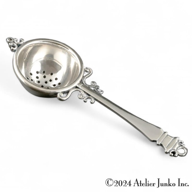 ヴィンテージ 純銀製 ティーストレーナー 透かし彫刻 40g ヴィンテージ 純銀製 ティーストレーナー 透かし彫刻 40g