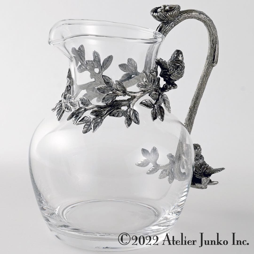 グラスピッチャー ラウンド バード＆ネスト Jug round Bird