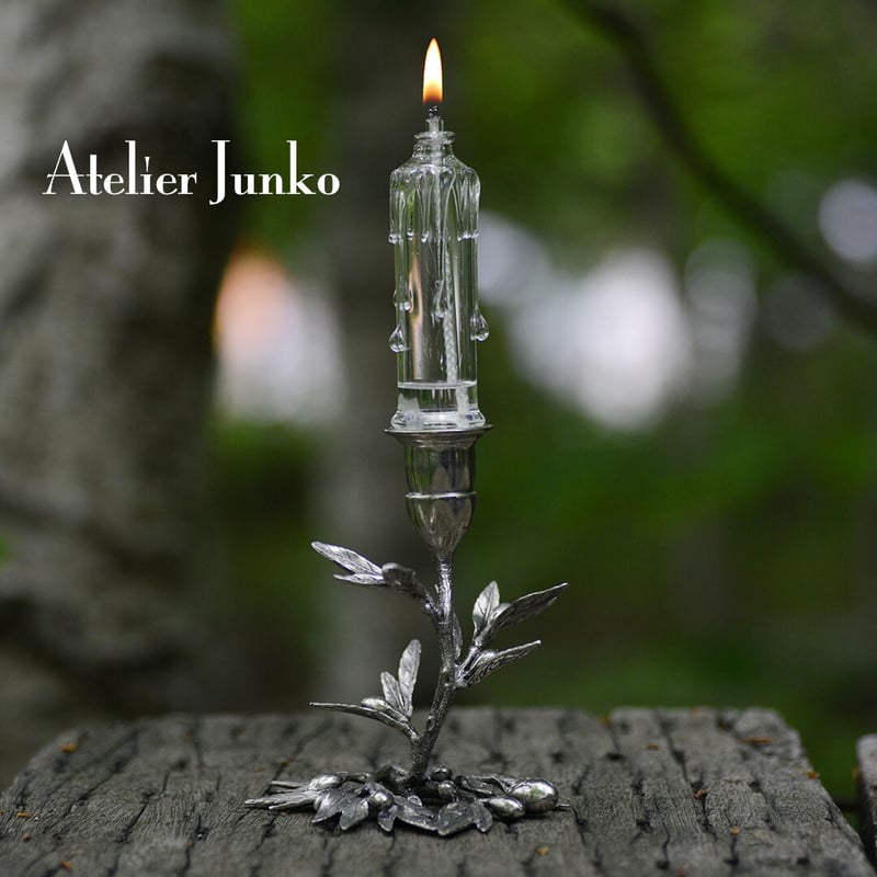 グラスオイルランプ キャンドルシルエット Glass oil lamp taper グラスオイルランプ キャンドルシルエット Glass oil lamp taper