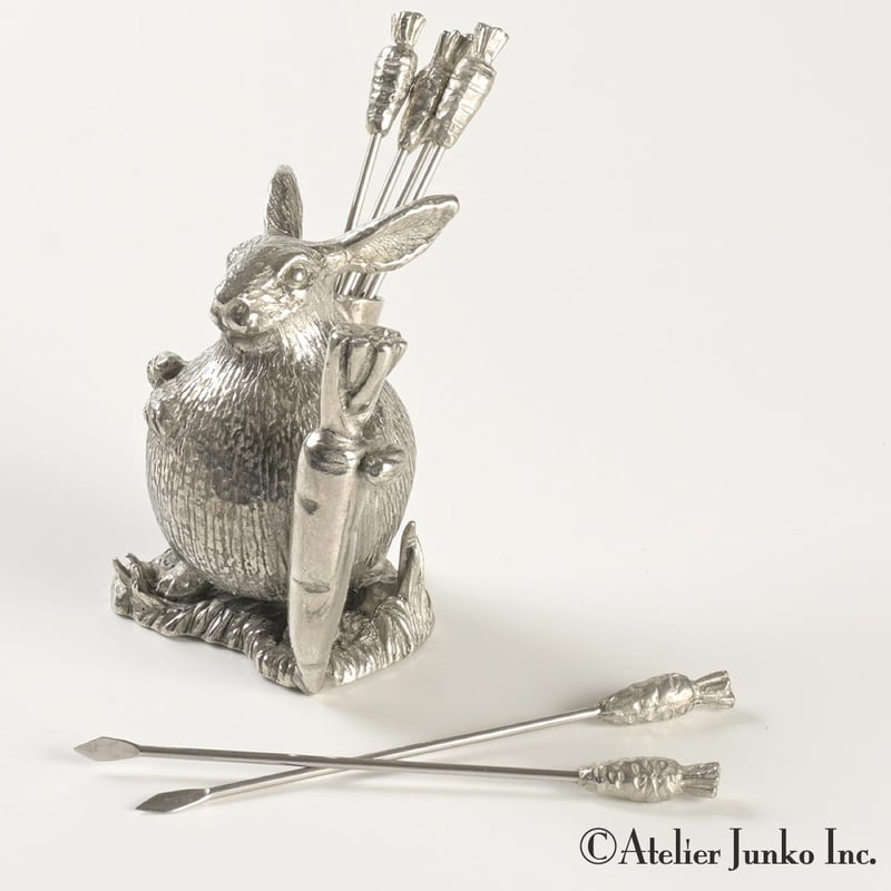 アトリエジュンコ　ピックセット　ラビット ピックセット ラビット＆キャロット Cocktail pick set Rabbit & Ca