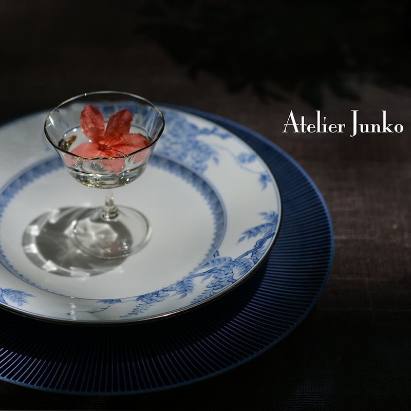 三川内焼 手描き 藤絵 ディナープレート 藤 hand-painted wisteria d