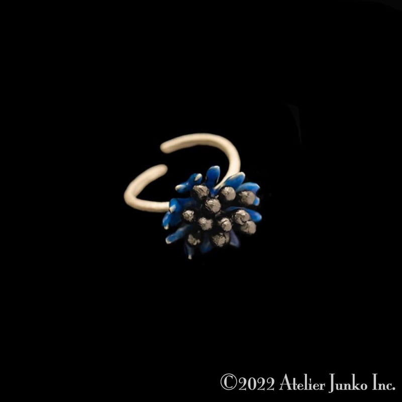 クルユア　個別サイン　ミヌク セントレアキアヌス（矢車菊） リング NN-JW8415BZPK | Atelier