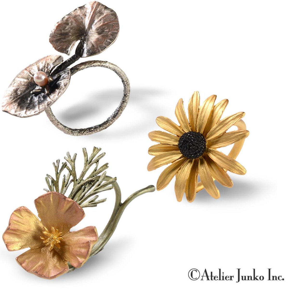 アトリエジュンコ　ナプキンリング りすドングリ　2個未使用完売 ナプキンリング フラワー Napkin Ring Flower | Atelier Junko