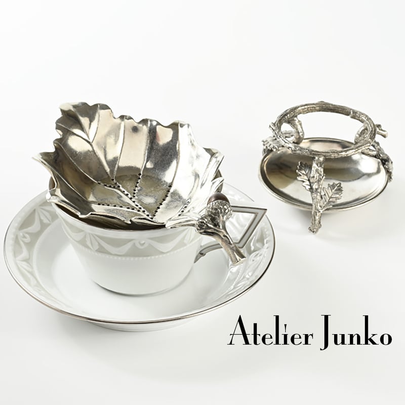 アンティーク ティーストレーナー　葉模様 ティーストレーナー オークリーフ Tea Strainer Oak Leaf