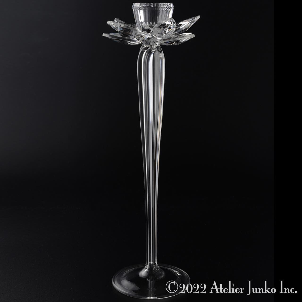 キャンドルスタンド クリスタル フラワー Candle stand crystal flowe