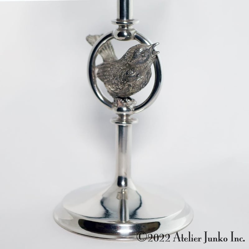ティーキャンドルスタンド グラスシェード バード Candle Stand Glass