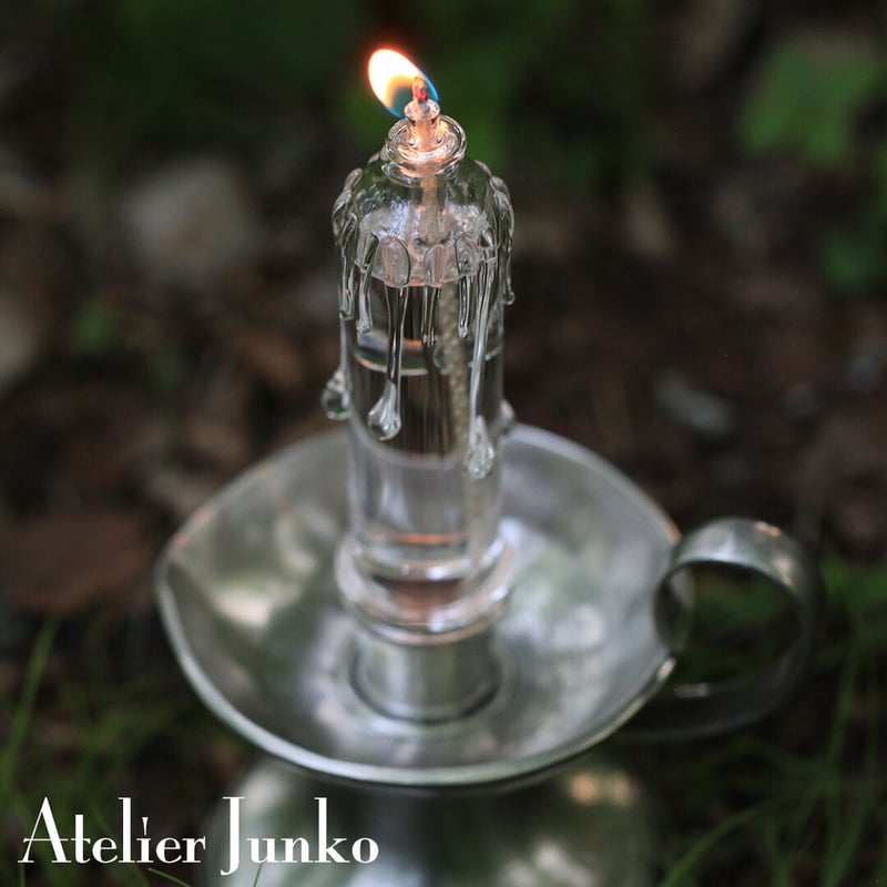 グラスオイルランプ キャンドルシルエット Glass oil lamp taper | Ate