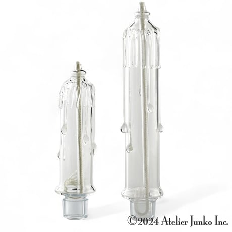 グラスオイルランプ　キャンドルシルエット Glass oil lamp taper