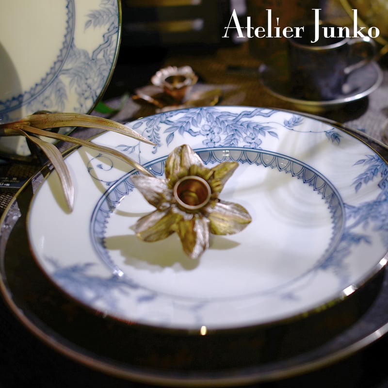 三川内焼 手描き 藤絵 ディナープレート 藤 hand-painted wisteria d
