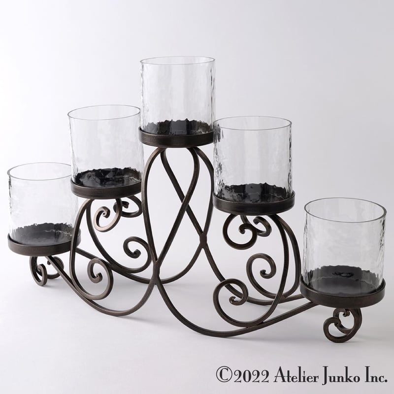 装飾キャンドルスタンド 各地の名工房 osio craft オシオクラフト 黒脚のキャンドルスタンド