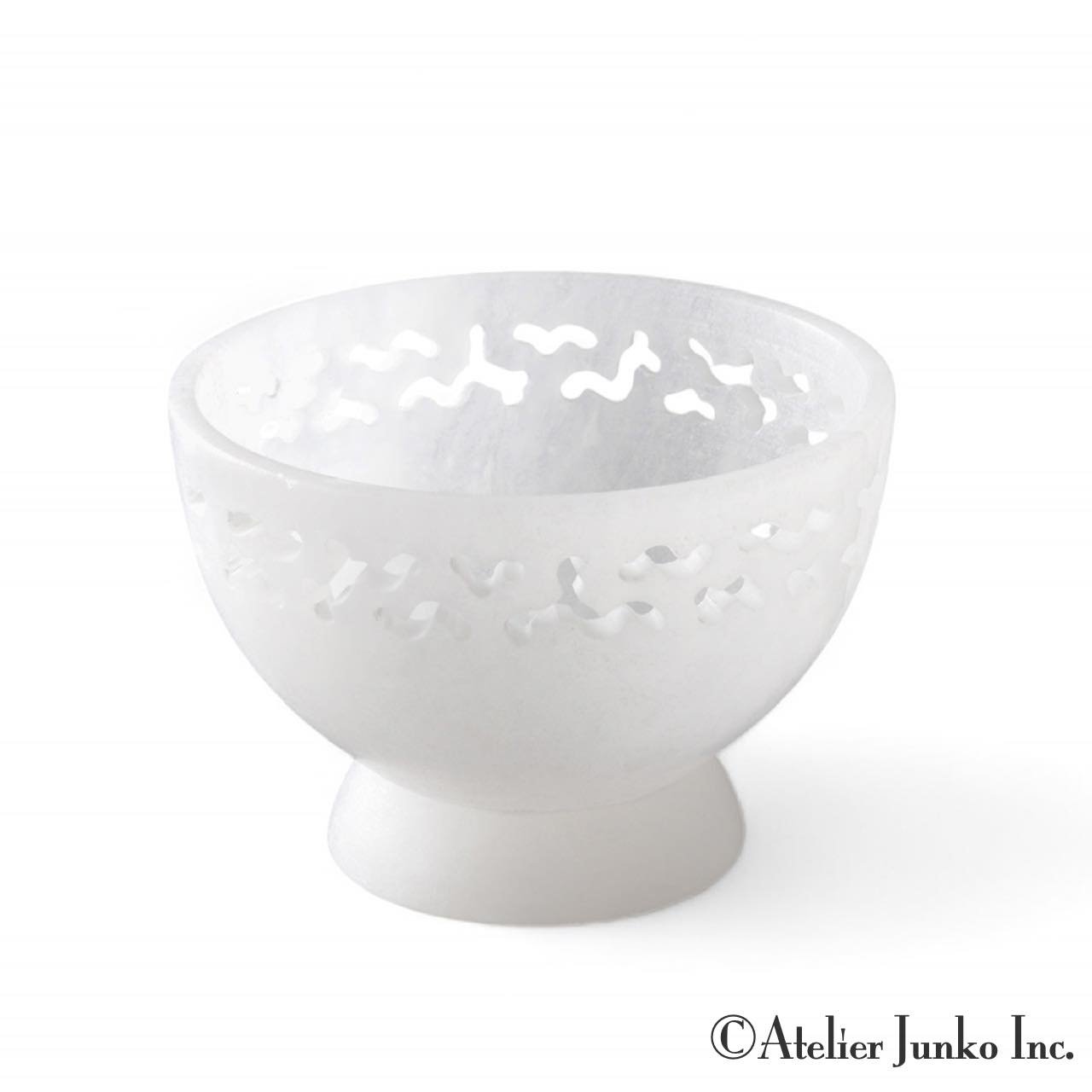 アラバスターボウル 足付き スモール Alabaster bowl with feet Sma