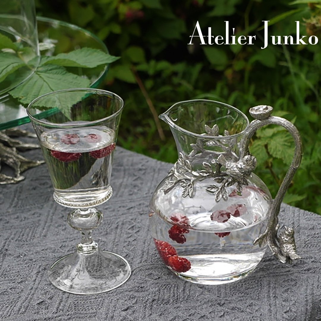 ガラス製ピッチャーとカップセット　流木　メゾンドリュストル ガラス製ピッチャーとカップセット 流木 メゾンドリュストル