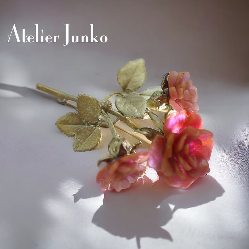 ローズレッド ブローチ | Atelier Junko EC shop