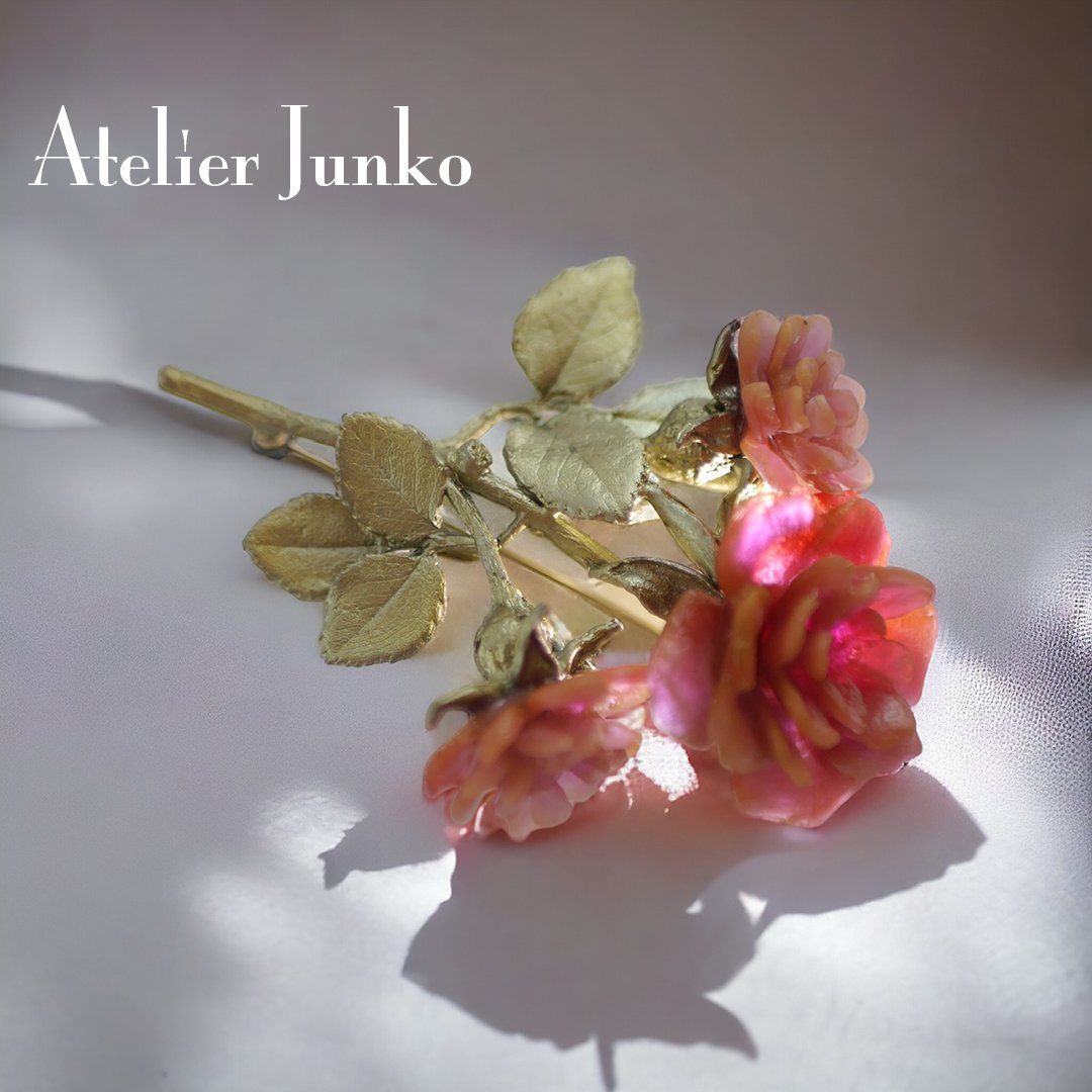 ローズレッド ブローチ | Atelier Junko EC shop