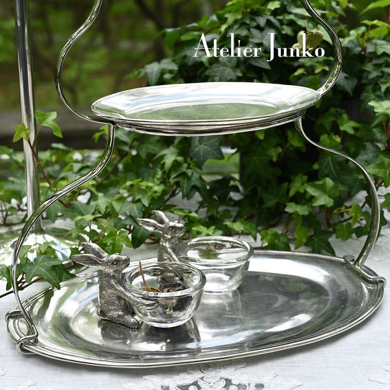 2段ケーキスタンド オーバル 2-tier cake stand oval | Atelier