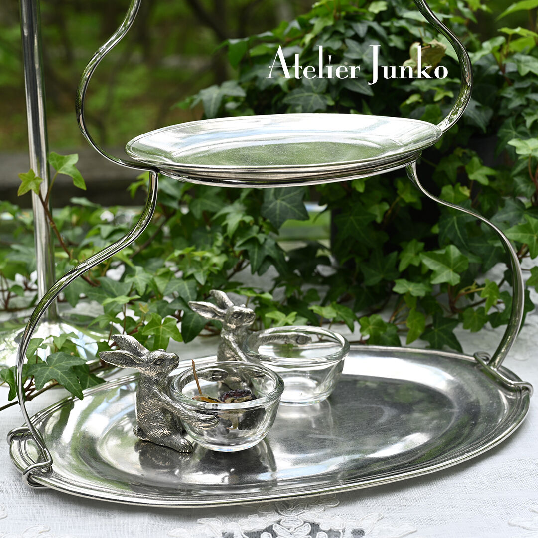 2段ケーキスタンド オーバル 2-tier cake stand oval | Atelier 2段ケーキスタンド オーバル 2-tier cake stand oval | Atelier