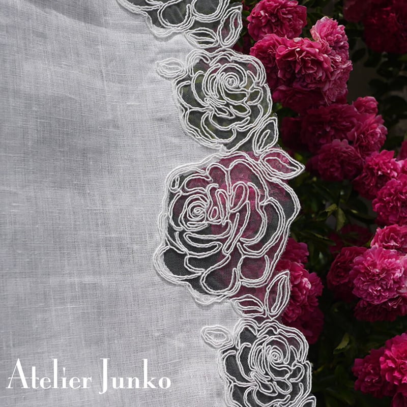 レース ローズ ランナー 45×220cm Lace Runner Rose | Atelie