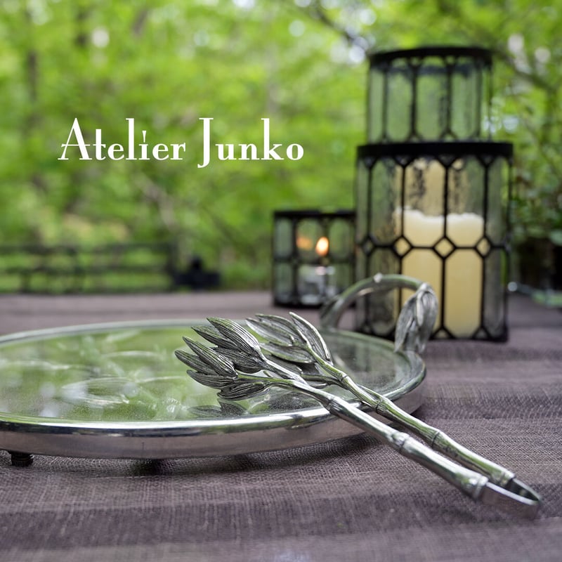 トレー ガラス ラウンド バンブー Tray Glass Bamboo | Atelier J