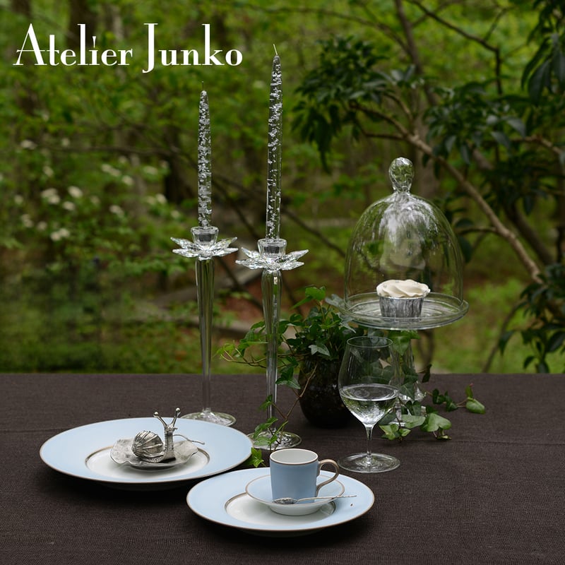 【最終価格！】アトリエ　ジュンコ　キャンドルスタンド　Atelier Junko ティーキャンドルスタンド グラスシェード バード Candle Stand