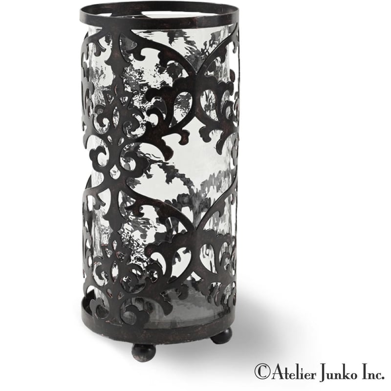 キャンドルホルダー ダマスク L オークウッド Candleholder damask oak