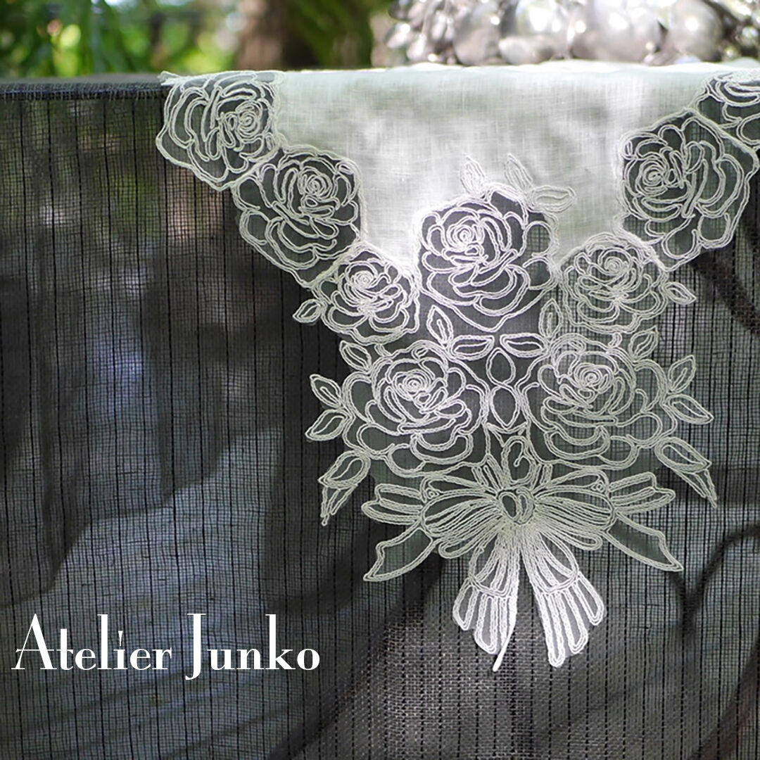 レース ローズ ランナー 45×220cm Lace Runner Rose | Atelie