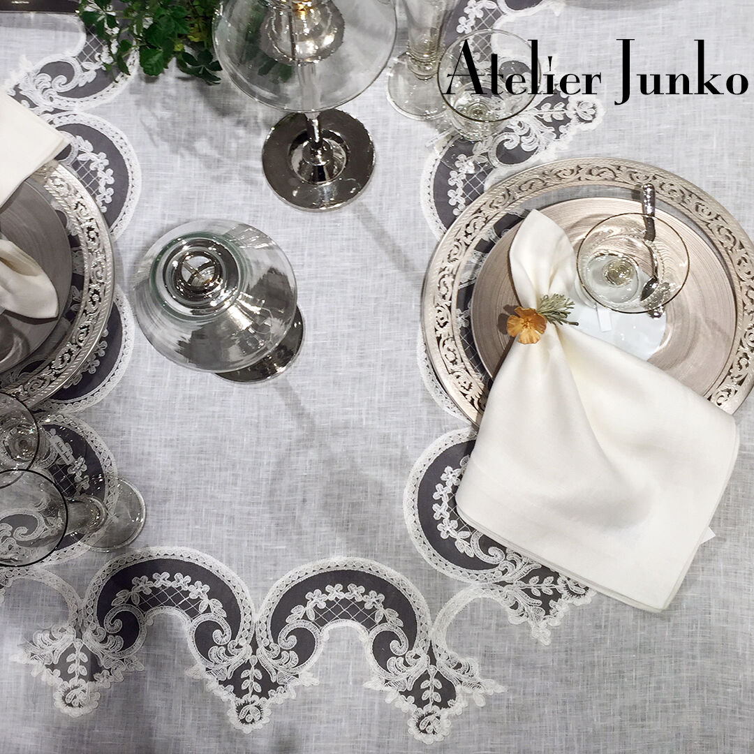 レースエッジ ランナー・テーブルクロス Lace edge runner tablecloth