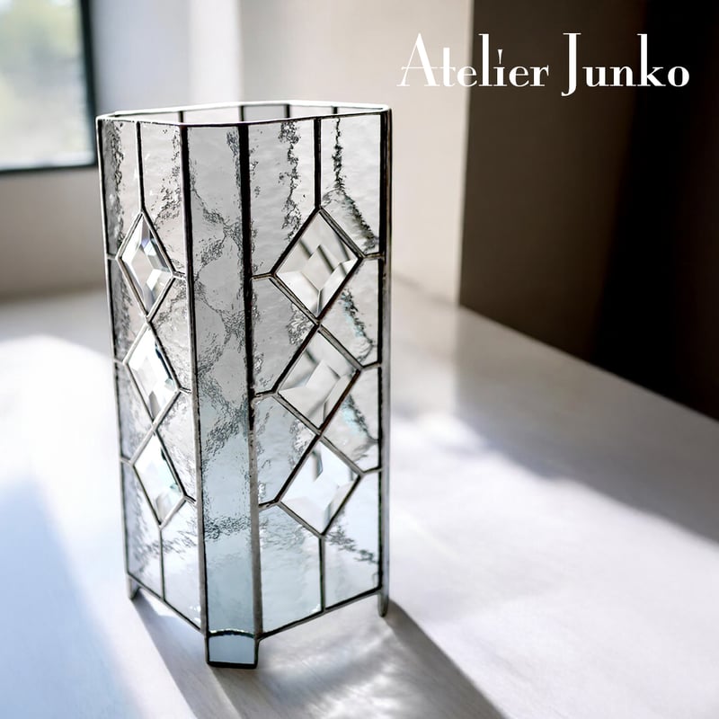 キャンドルホルダー ステンドグラス ベベル Candleholder stained glas