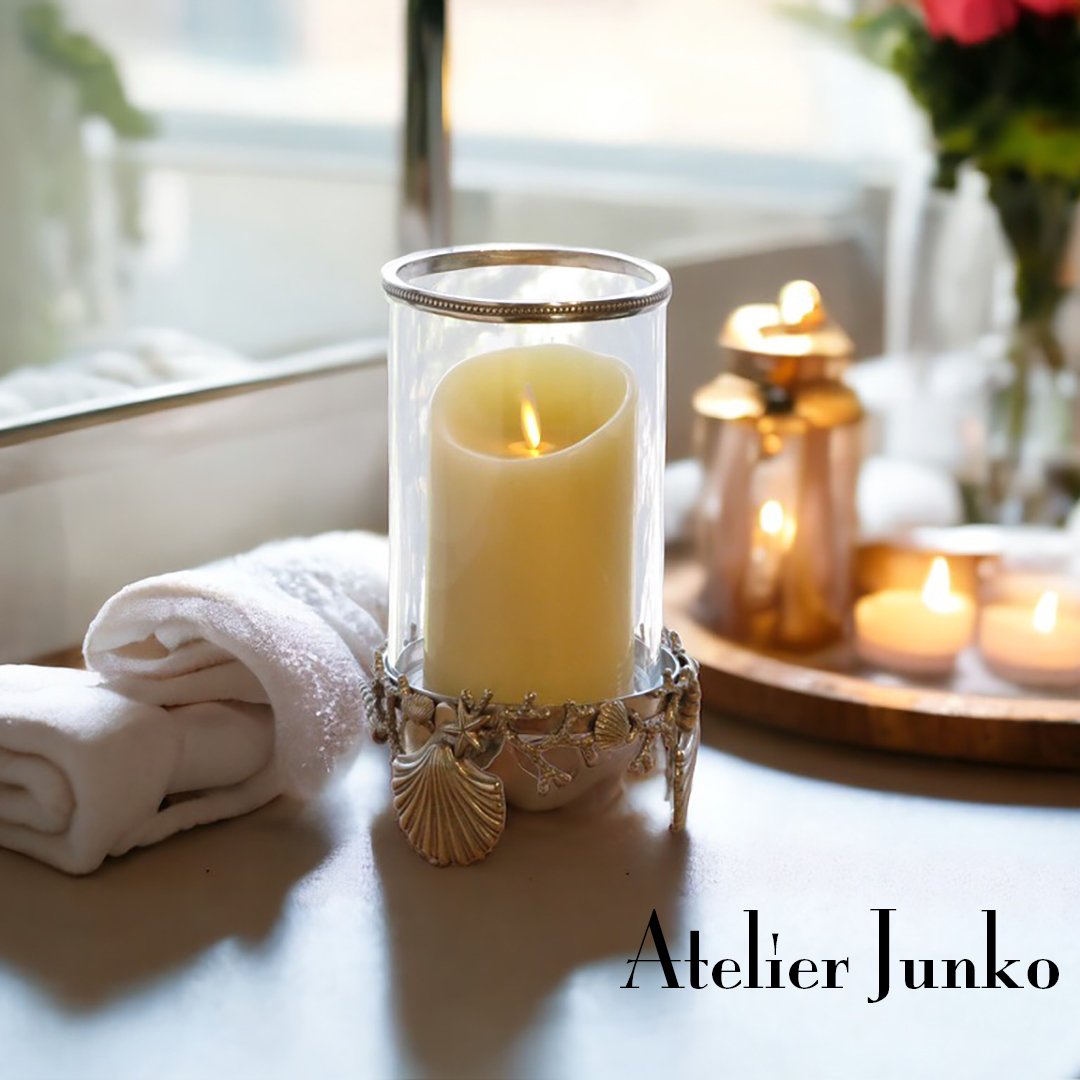 キャンドルホルダー ハリケーン シェル Candleholder Shell | Atelie