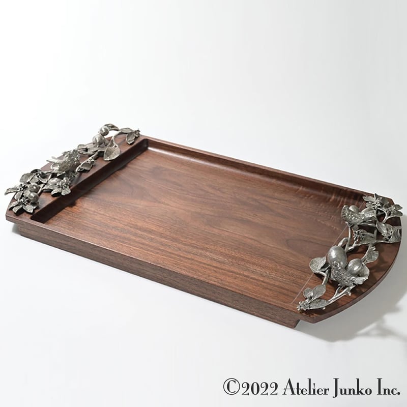 トレー ウッド レモンリーフ＆バード Tray Wood Lemon Leaf & Bird