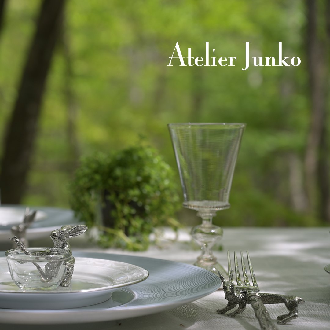 アトリエジュンコ　ナイフレスト　ティーリーフシルバーペア ナイフレスト オークリーフ Knife Rest Oak Leaf | Atelier Jun