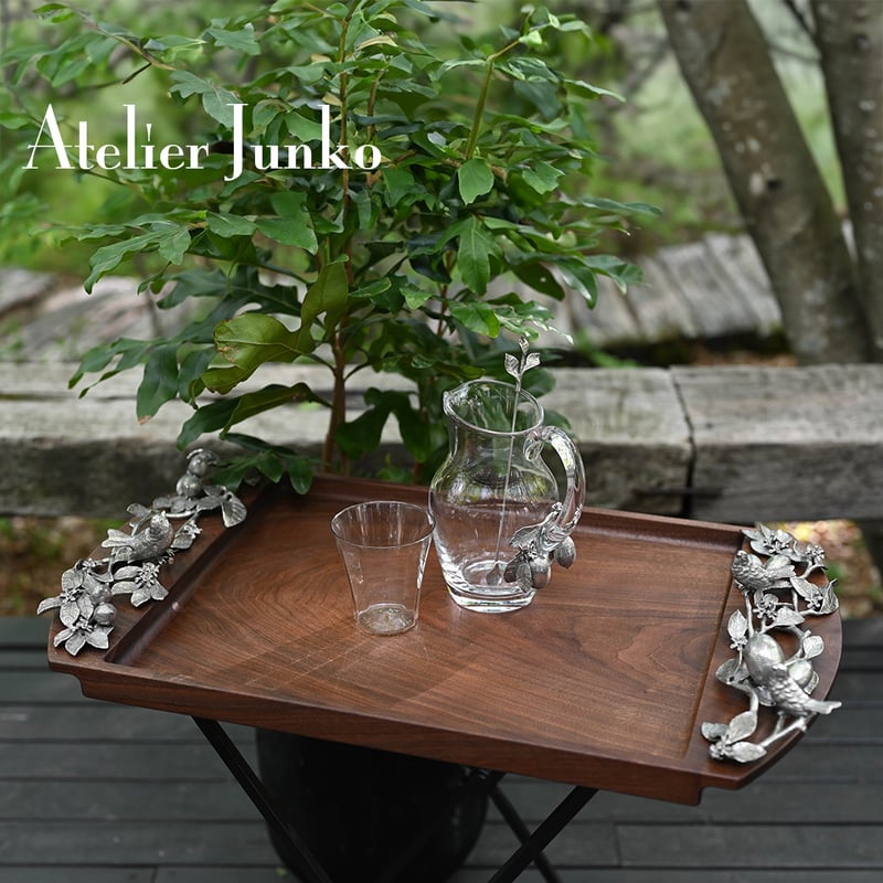 トレー ウッド レモンリーフ＆バード Tray Wood Lemon Leaf