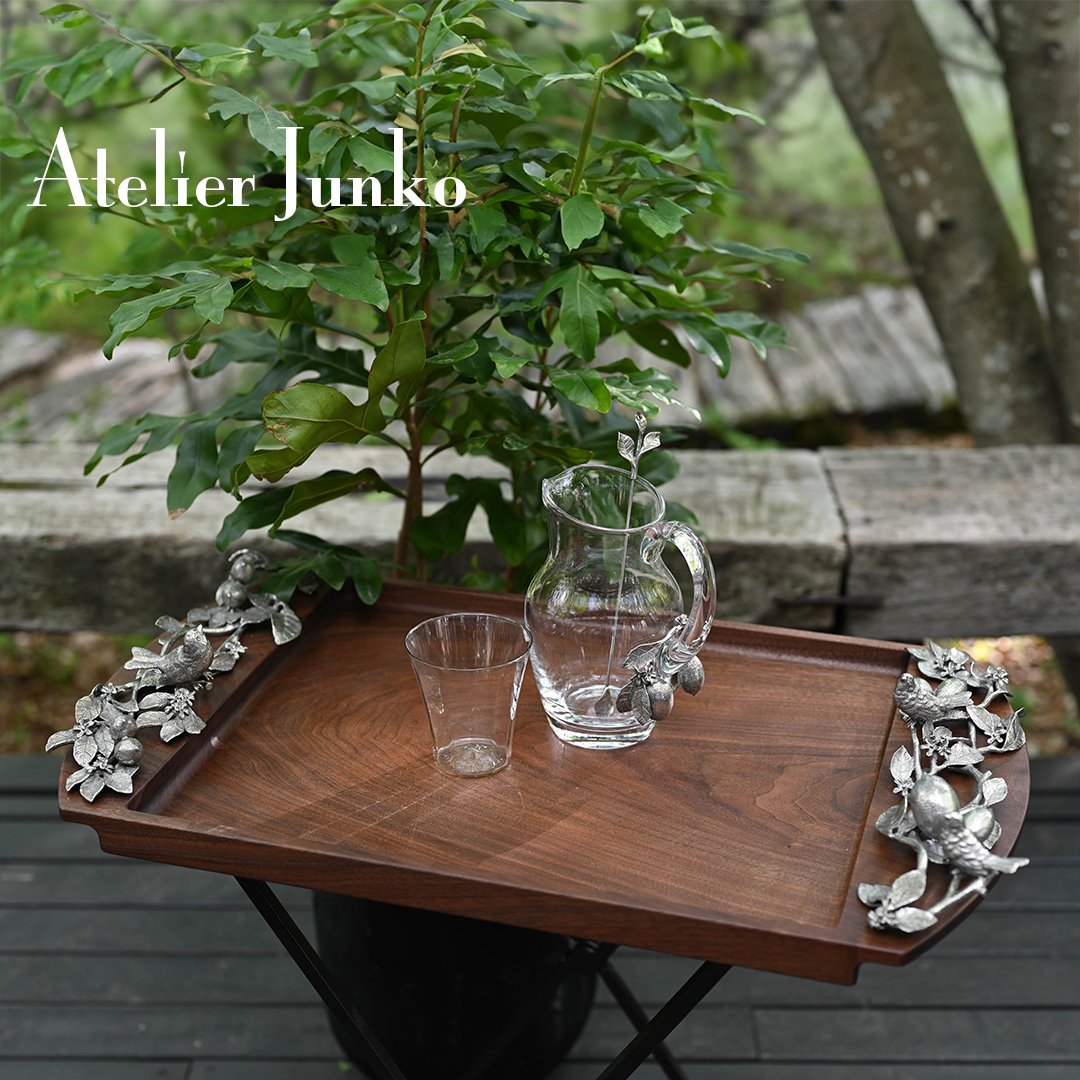 トレー ウッド レモンリーフ＆バード Tray Wood Lemon Leaf & Bird