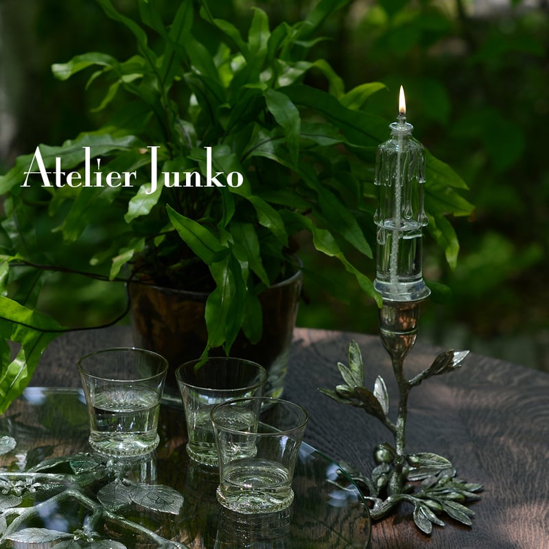 グラスオイルランプ キャンドルシルエット Glass oil lamp taper グラスオイルランプ キャンドルシルエット Glass oil lamp taper