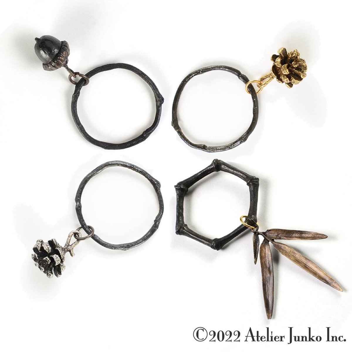 アトリエジュンコ　ナプキンリング4個セット ナプキンリング フラワー Napkin Ring Flower | Atelier Junko