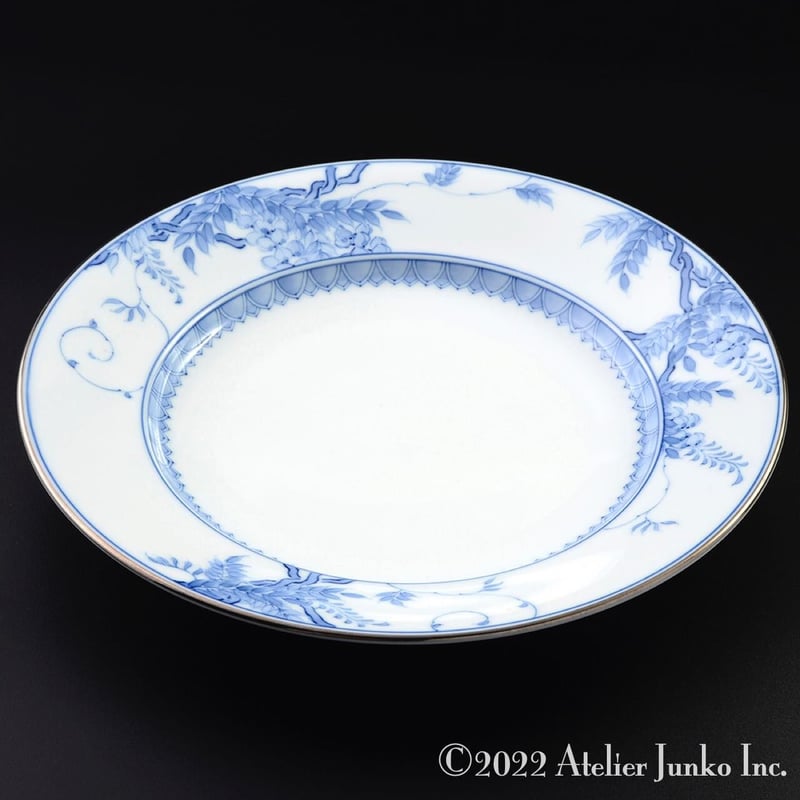 三川内焼 手描き 藤絵 ディナープレート 藤 hand-painted wisteria d