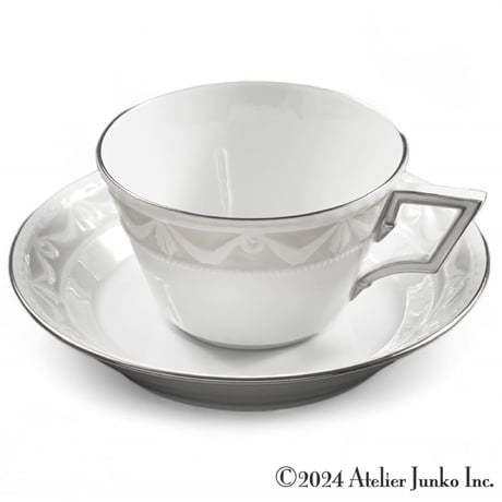 Kurland　No.23　ティーカップ＆ソーサー KPM "Kurland"PERLGRAU PLATIN tea cup and saucer