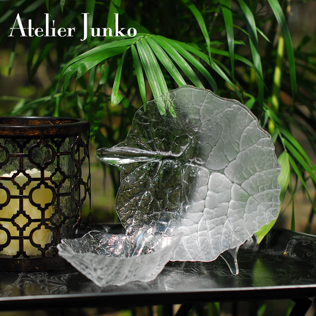 アトリエジュンコ シルバーとガラスのプレート アトリエジュンコ