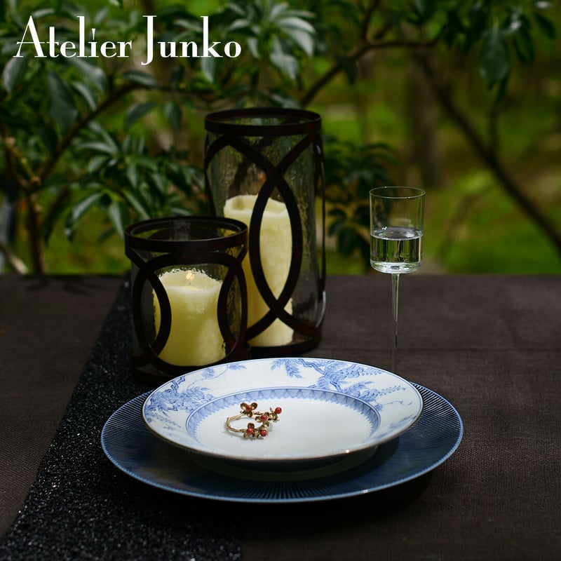 三川内焼 手描き 藤絵 ディナープレート 藤 hand-painted wisteria d