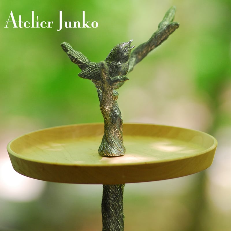 2段ケーキスタンド ウッド バード Cake stand wood bird