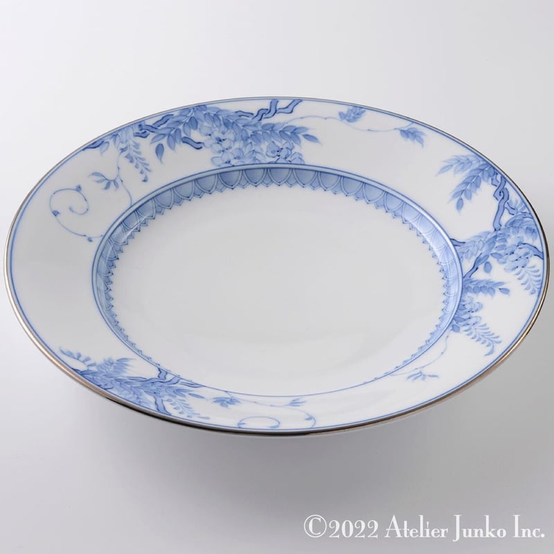 三川内焼 手描き 藤絵 ディナープレート 藤 hand-painted wisteria d