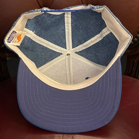 NEW YORK GIANTS ダンガリーストライプ柄スナップバックキャップ ブルー×インディゴ Fサイズ