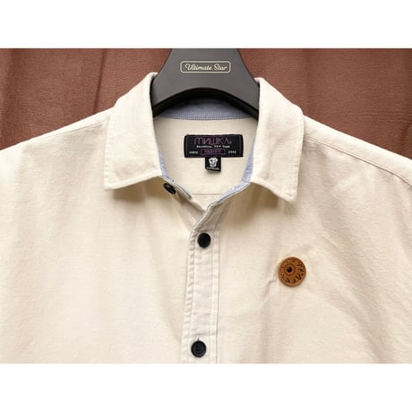 MISHKA 長袖コットンシャツ アイボリー Mサイズ