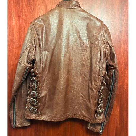激レア MADE IN USA製 SCHOTT 641GG × SWAGGER 別注限定モデル カウレザー スタンドカラー シングルライダースジャケット ブラウン 36/Mサイズ