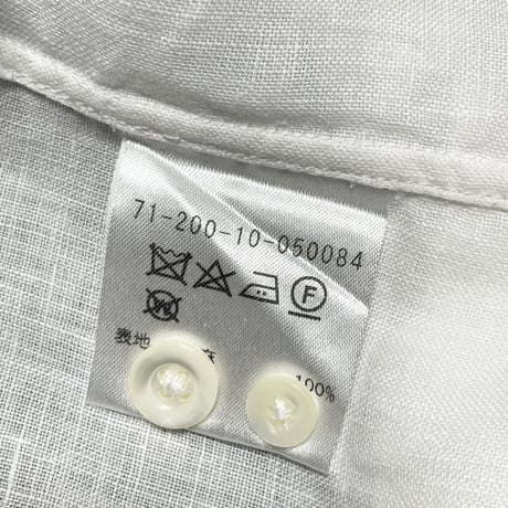 MADE IN JAPAN製 ESTNATION 長袖リネンシャツ ホワイト Sサイズ